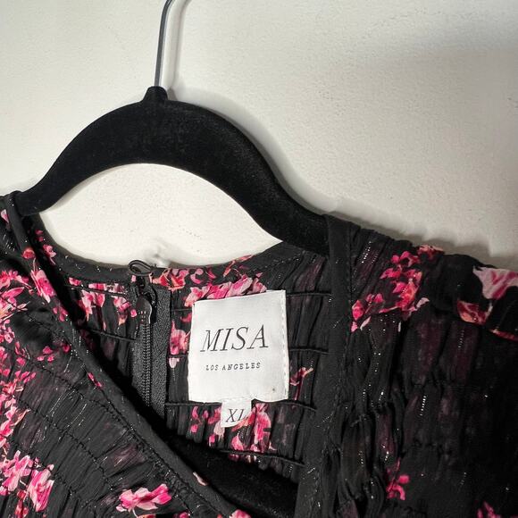 Misa Floral Smocked Mini Dress Size XL - Picture 8 of 9